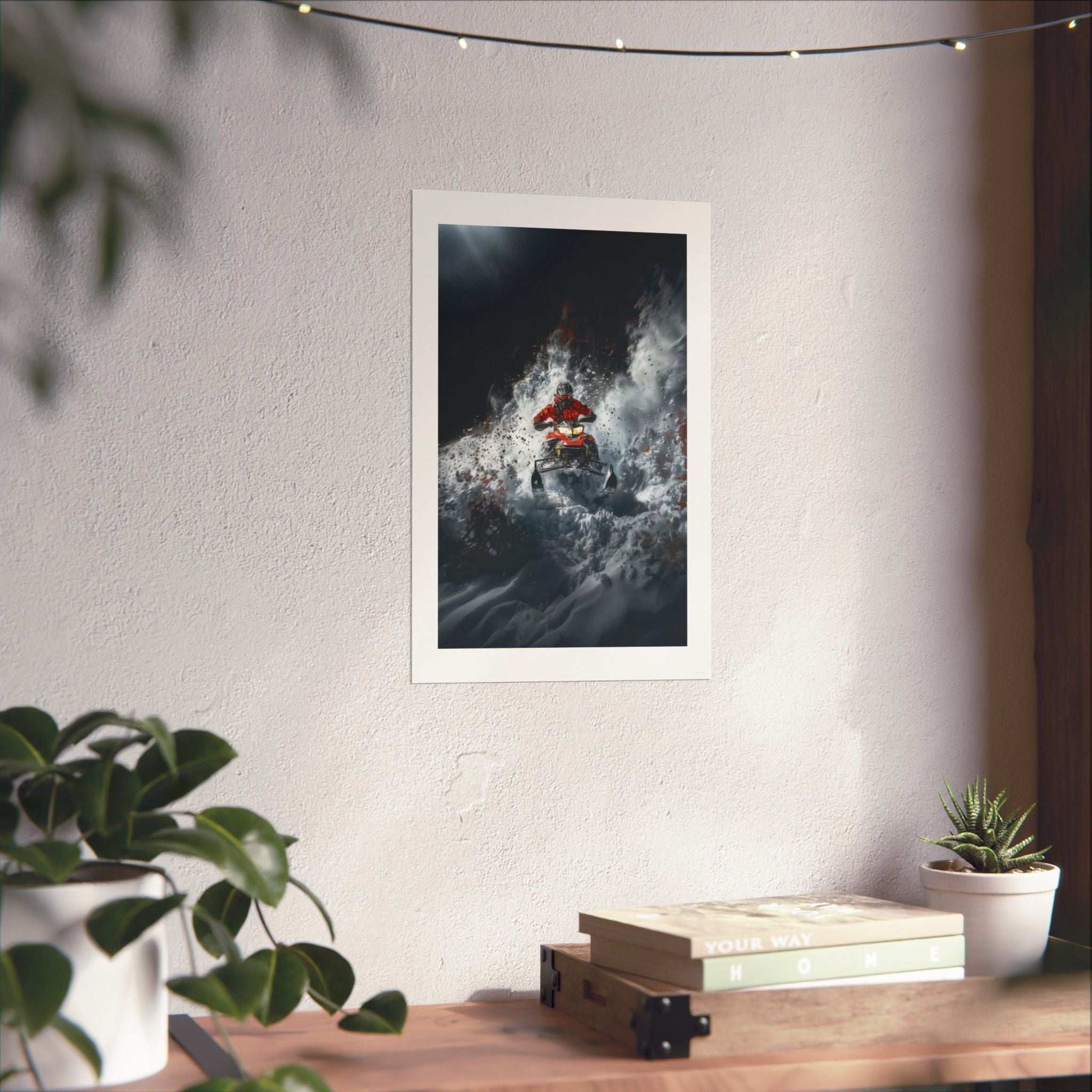 Avalanche Run - Snowmobile - Gallery Print Poster - DC0191